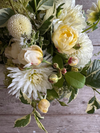 The Common Farm Flowers dahlia demos - growing dahlias and arranging dahlias - with Georgie Newbery, bride's bouquets, wedding flowers