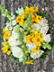 Learn how to make a gorgeous hand-tied bouquet with the classic florist’s twist in a live online demo with flower farmer florist Georgie Newbery.  Georgie is a very clear teacher and takes her time to make sure you can replicate every step she takes as she makes one of her classic bouquets with gorgeous spring flowers.