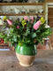Learn how to make a gorgeous hand-tied bouquet with the classic florist’s twist in a live online demo with flower farmer florist Georgie Newbery.  Georgie is a very clear teacher and takes her time to make sure you can replicate every step she takes as she makes one of her classic bouquets with gorgeous spring flowers.