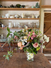 A Common Farm Flowers bride’s bouquet is expertly arranged by Georgie Newbery, using the very best of flowers grown on our farm, cut especially for you. Includes sustainably grown, unusual varieties, highlights and accents you cannot buy anywhere else: wildflowers, grasses, unusual perennials, highly scented flowers.